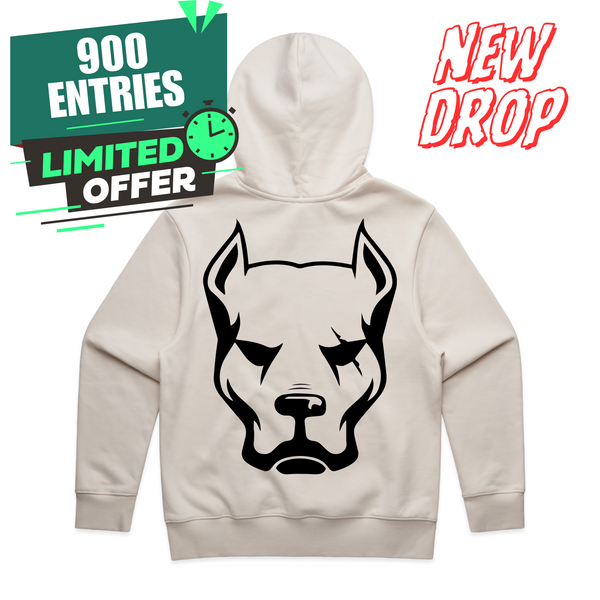 Dog Head Hoodie Cream