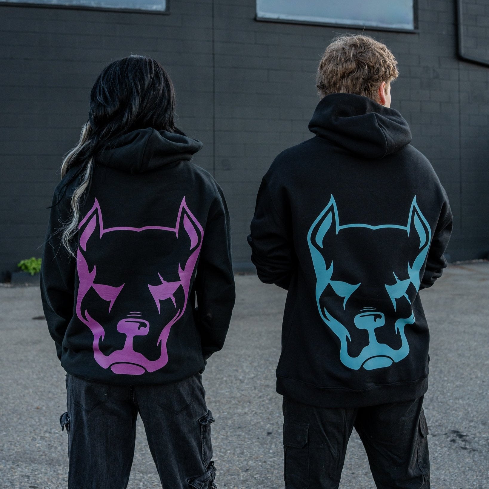 Dog Head Hoodie Black