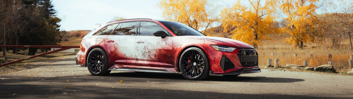 The CCG8 Murder Wagon, a blood-spattered 2025 Audi RS6 Avant