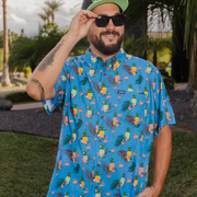 Flingle Party Shirt - Blue by Dixxon Flannel Co - view 2