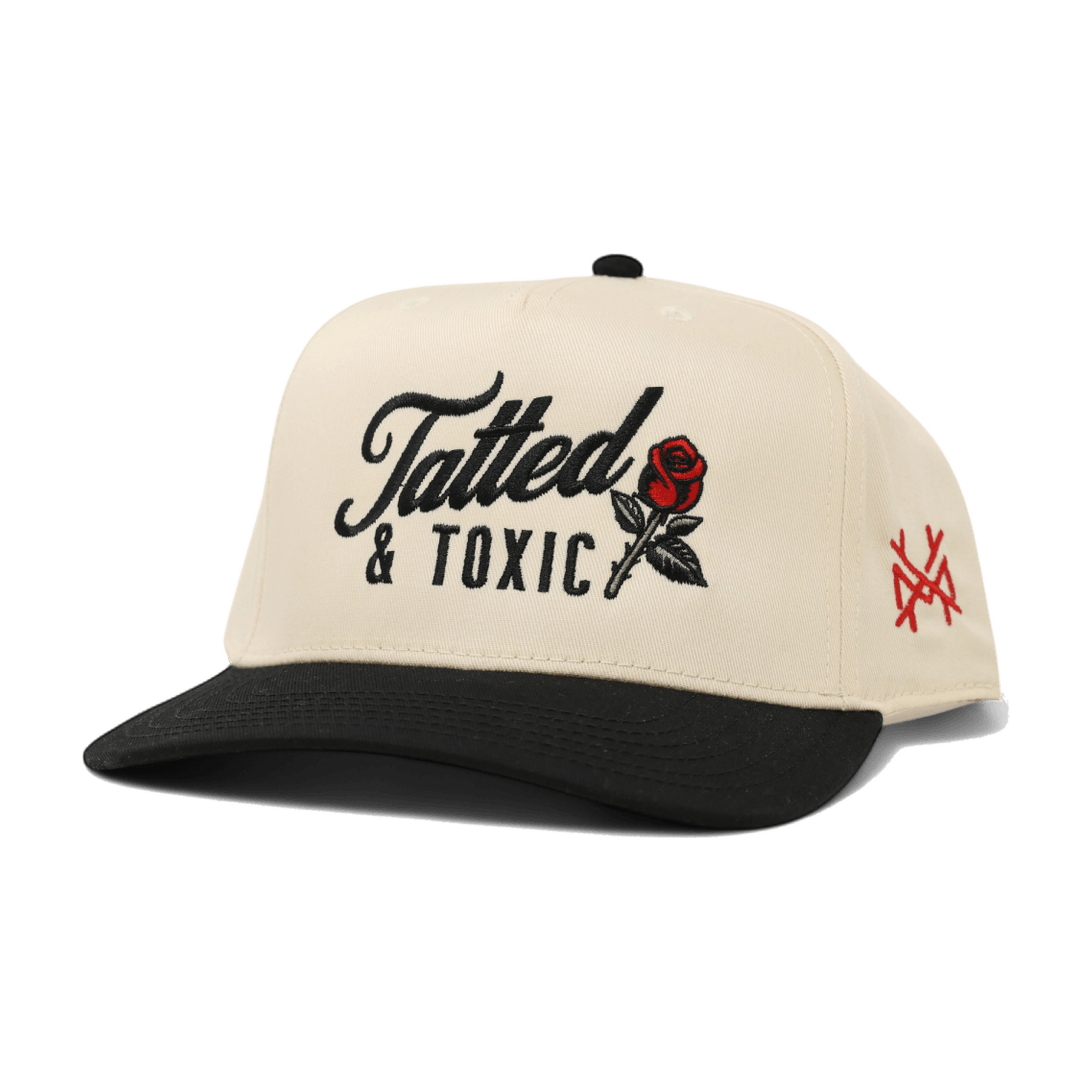 Tatted and Toxic Trucker Hat - Retro Black/Natural
